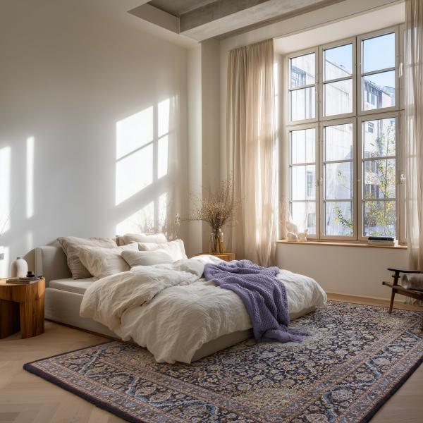 Orientteppich Kaschmar con borde detallado y diseño floral